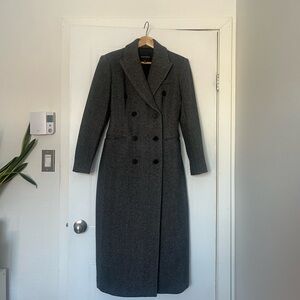 EUC Gray Double-Breasted Long Coat